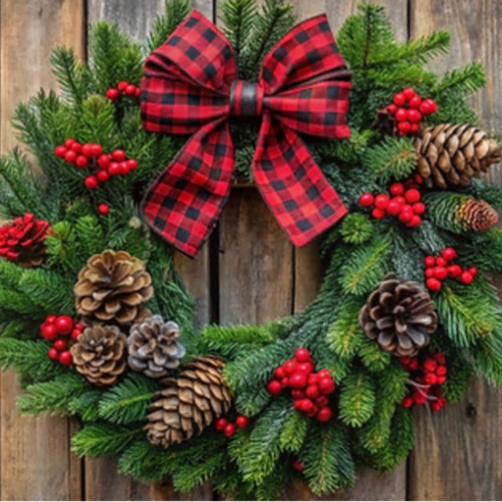 Bold Buffalo Pine Wreath
